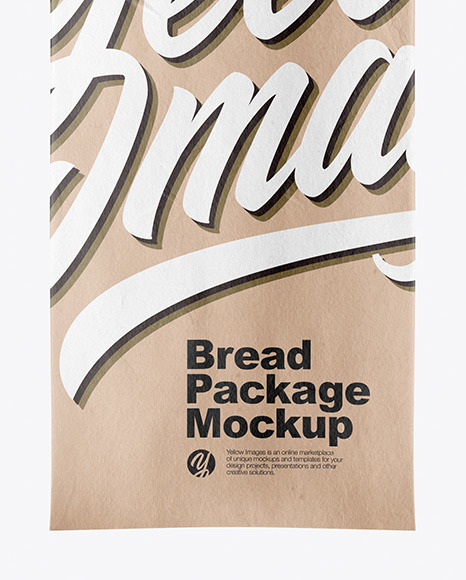 Kraft Bag With Bread Mockup Kraft Bag With Bread Mockup
