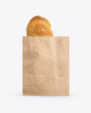 Kraft Bag With Bread Mockup