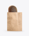 Kraft Bag With Bread Mockup