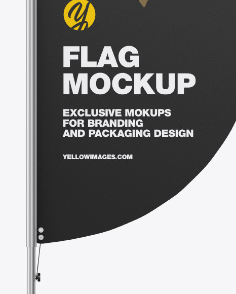 Matte Convex Flag Mockup