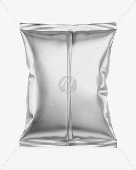 Metallic Snack Package Mockup - Back View