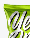 Metallic Snack Package Mockup - Back View