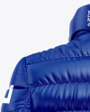 Glossy Women's Down Jacket Mockup - Back View