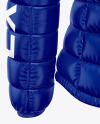 Glossy Women's Down Jacket Mockup - Back View