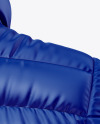 Glossy Women's Down Jacket Mockup - Back View