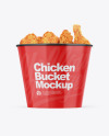 Glossy Bucket With Chicken Mockup