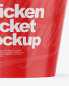 Glossy Bucket With Chicken Mockup