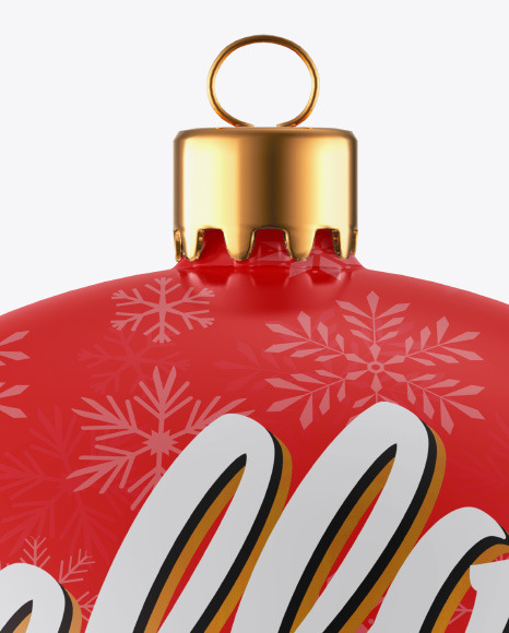 Glossy Christmas Ball Mockup