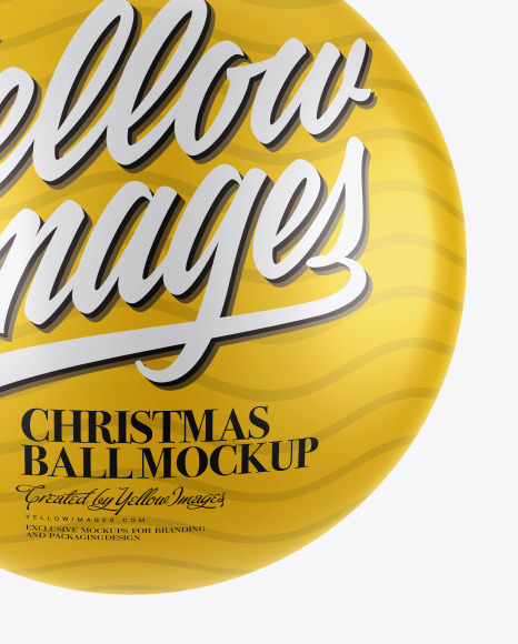 Glossy Christmas Ball Mockup