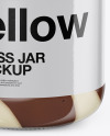 Glass Jar with Mixed Spread Mockup - High-Angle Shot