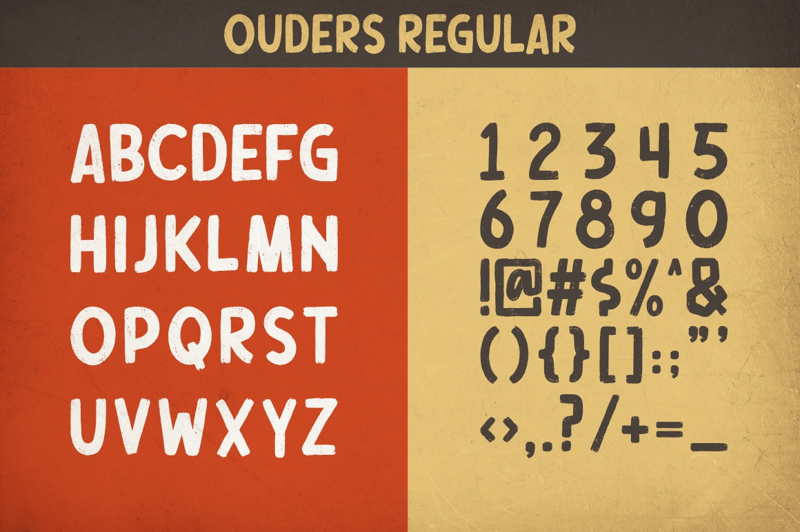 Ouders - Stencil and Regular Font