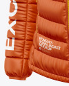 Matte Women's Down Jacket Mockup - Front Half Side View