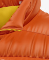 Matte Women's Down Jacket Mockup - Front Half Side View