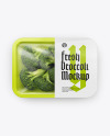 Plastic Tray With Broccoli Mockup