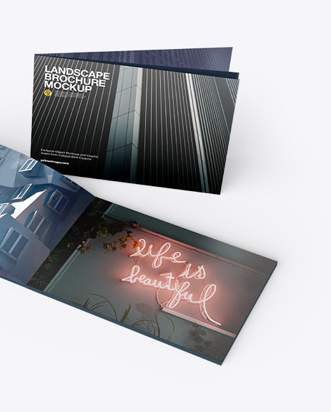 Two Landscape Brochures Mockup