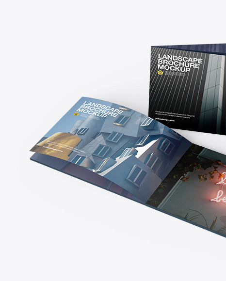 Two Landscape Brochures Mockup