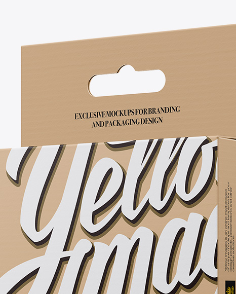 Kraft Paper Box Mockup - Halfside View