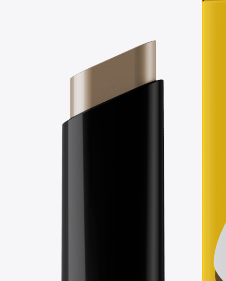 Glossy Tube of Brow Styler Gel &amp; Paper Box Mockup