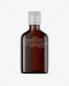 Amber Glass Whiskey Bottle Mockup - Front View