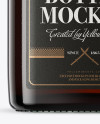 Amber Glass Whiskey Bottle Mockup - Front View