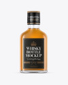 Clear Glass Whiskey Bottle Mockup - Front View