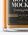 Clear Glass Whiskey Bottle Mockup - Front View