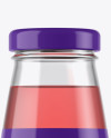 330ml Clear Glass Bottle with Pink Drink Mockup