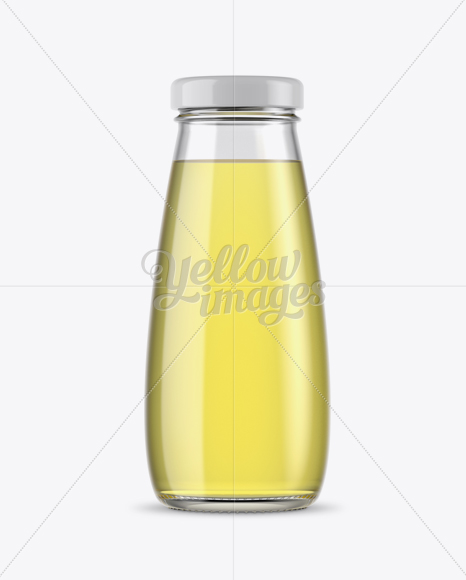 330ml Clear Glass Lemon Drink Bottle Mockup