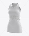 Tight Fit Netball Dress HQ Mockup - Halfside View