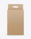 Kraft Paper Box Mockup - Front View