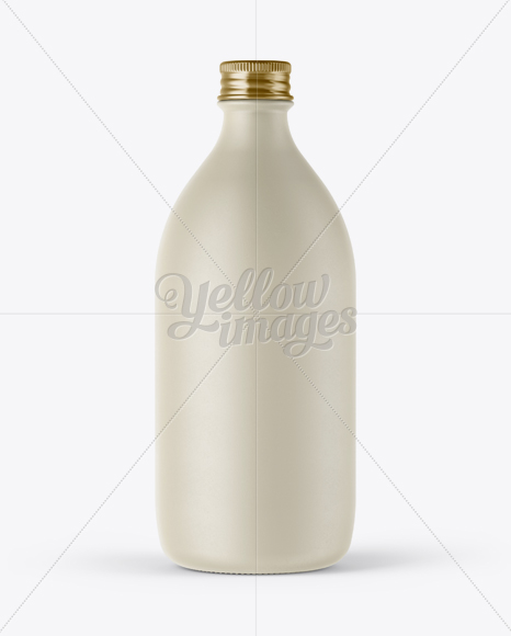 Ceramic Bottle w/ Metal Cap Mockup