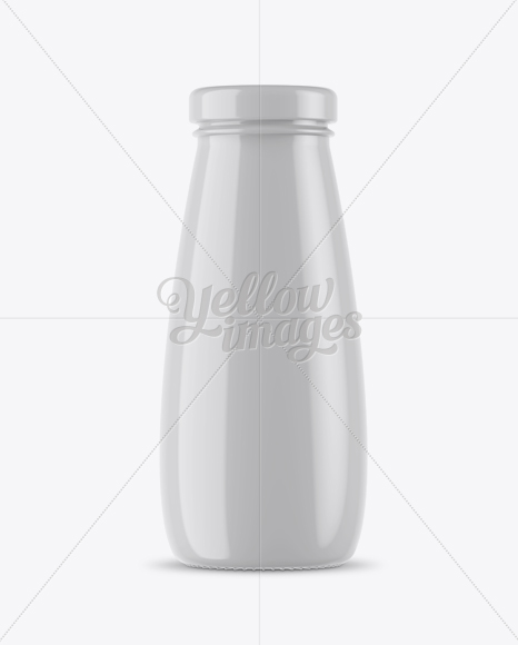 330ml Glossy Ceramic Bottle Mockup - Front View