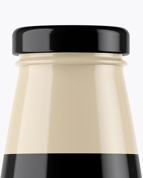 330ml Glossy Ceramic Bottle Mockup - Front View