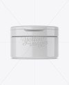 Glossy Cosmetic Jar with Flip Top Cap Mockup - Front View