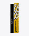 Glossy Mascara Tube With Box Mockup