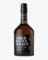 Amber Glass Whiskey Bottle Mockup Amber Glass Whiskey Bottle Mockup