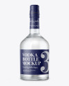 Clear Glass Vodka Bottle Mockup