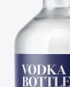 Clear Glass Vodka Bottle Mockup