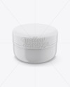 Glossy Cosmetic Jar Mockup (High-Angle Shot)