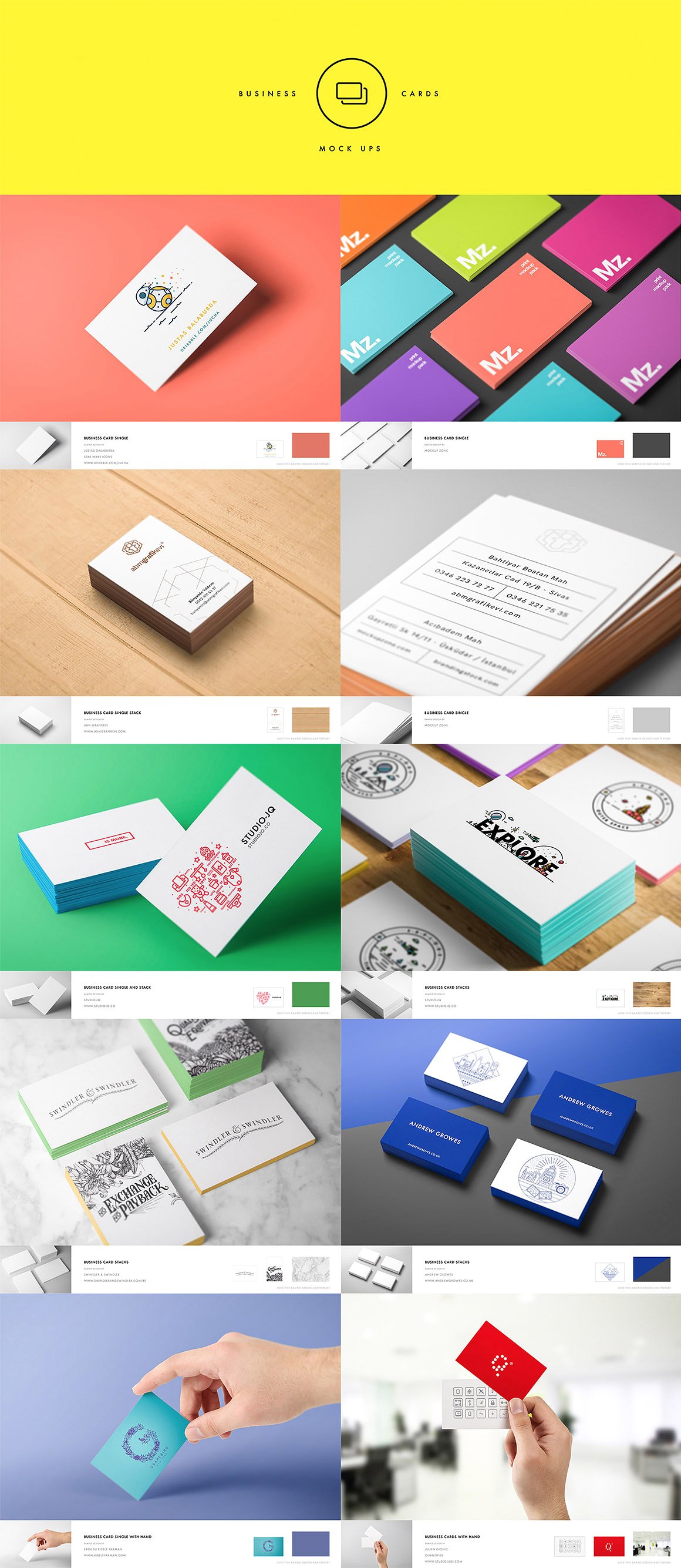 11 Business Card Mockups