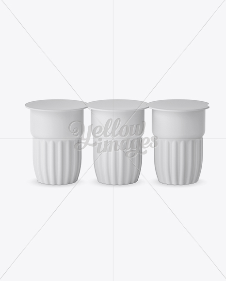 Matte Ice Coffee 3 K-Cups Package Mockup - Front View (High-Angle Shot)