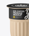 Matte Ice Coffee 3 K-Cups Package Mockup - Front View (High-Angle Shot)