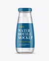 330ml Clear Glass Bottle with Water Mockup