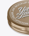 Metallic Cosmetic Jar Mockup (High-Angle Shot) Metallic Cosmetic Jar Mockup (High-Angle Shot)