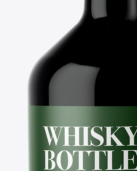 Dark Glass Whiskey Bottle Mockup - Free Download Images High Quality ...