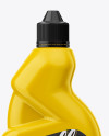 Glossy Plastic Bottle Mockup - Front View