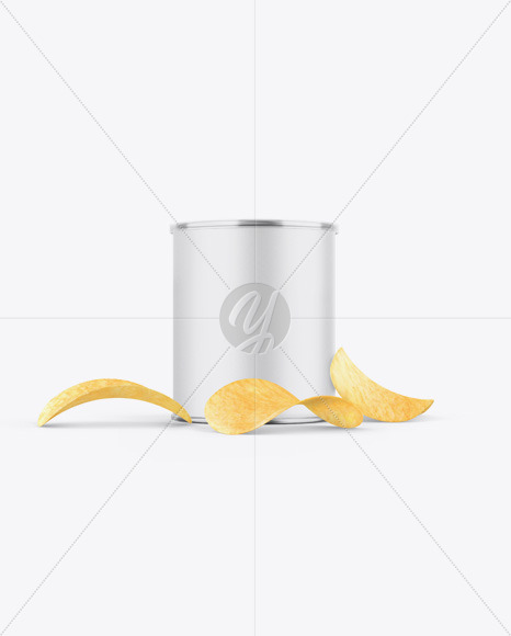 Matte Snack Tube w/ Chips Mockup