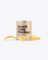 Kraft Snack Tube w/ Chips Mockup