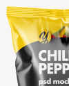 Plastic Bag With Red Chili Peppers Mockup