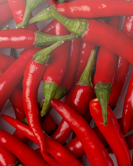 Plastic Bag With Red Chili Peppers Mockup